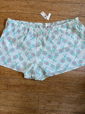 NWT Aerie Women Sleepwear Shorts Tennis Heart Love Size 2XL XXL